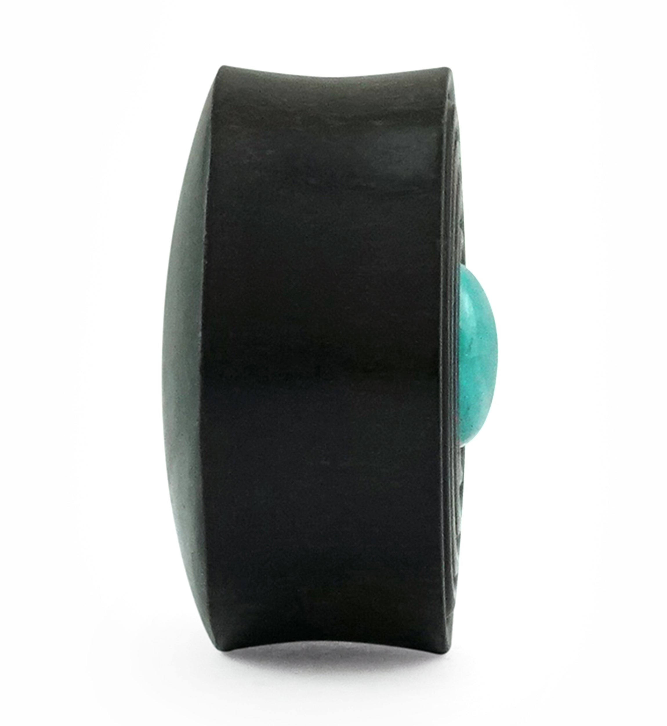 Ecliptic Amazonite Stone Areng Wood Double Flare Plugs