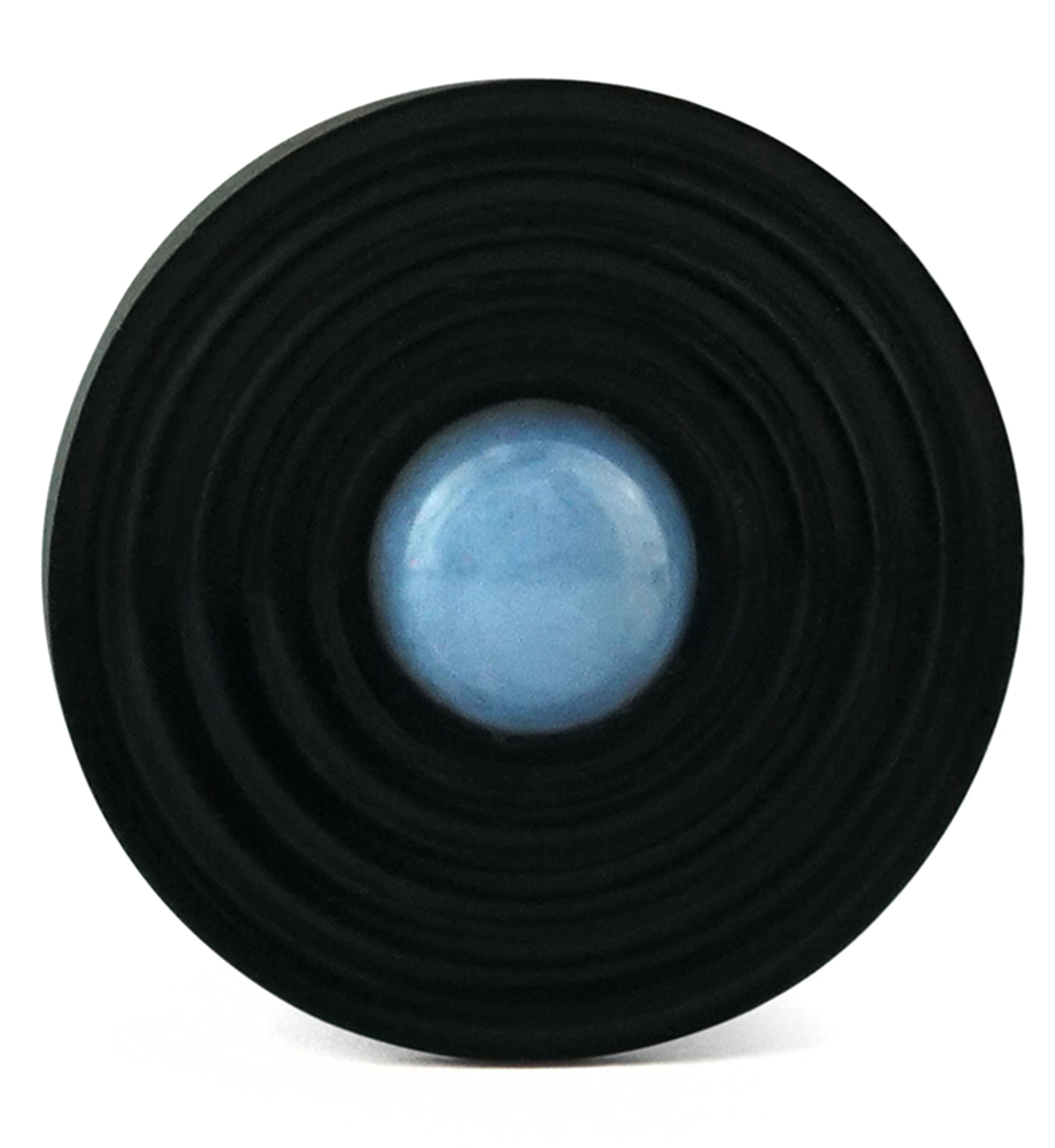 Ecliptic Blue Lace Agate Stone Areng Wood Double Flare Plugs