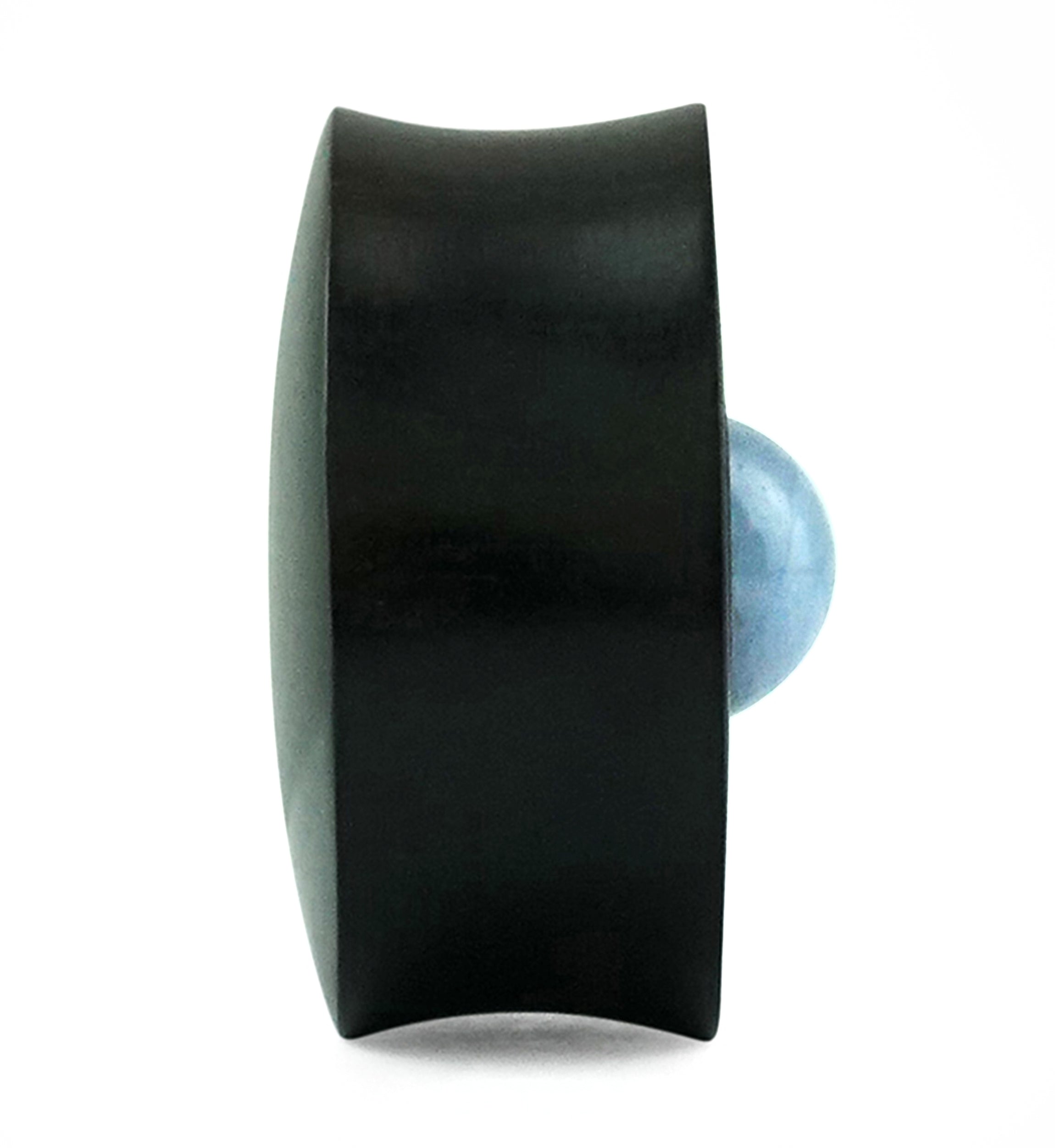 Ecliptic Blue Lace Agate Stone Areng Wood Double Flare Plugs