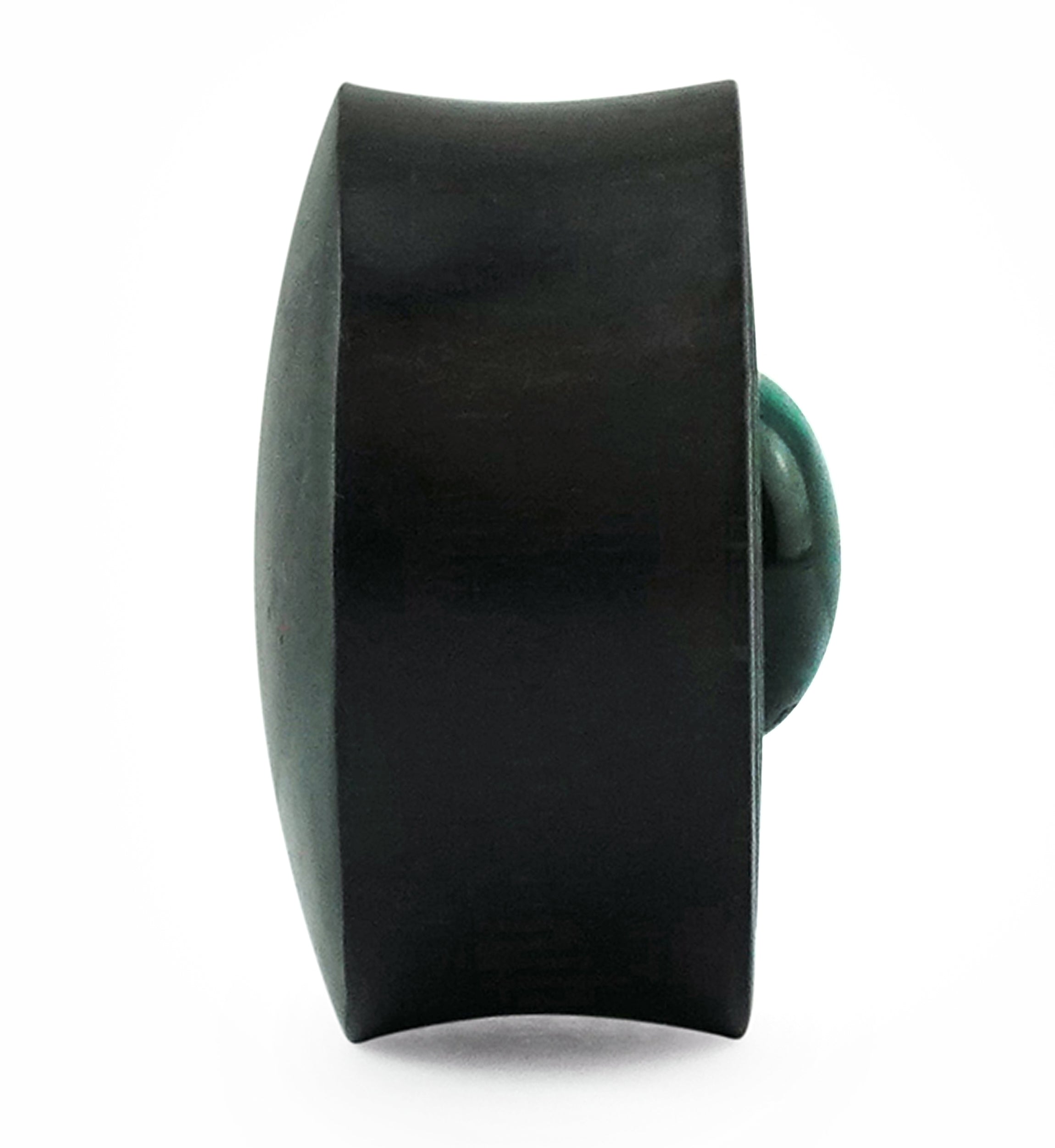 Ecliptic Green Tiger Eye Stone Areng Wood Double Flare Plugs