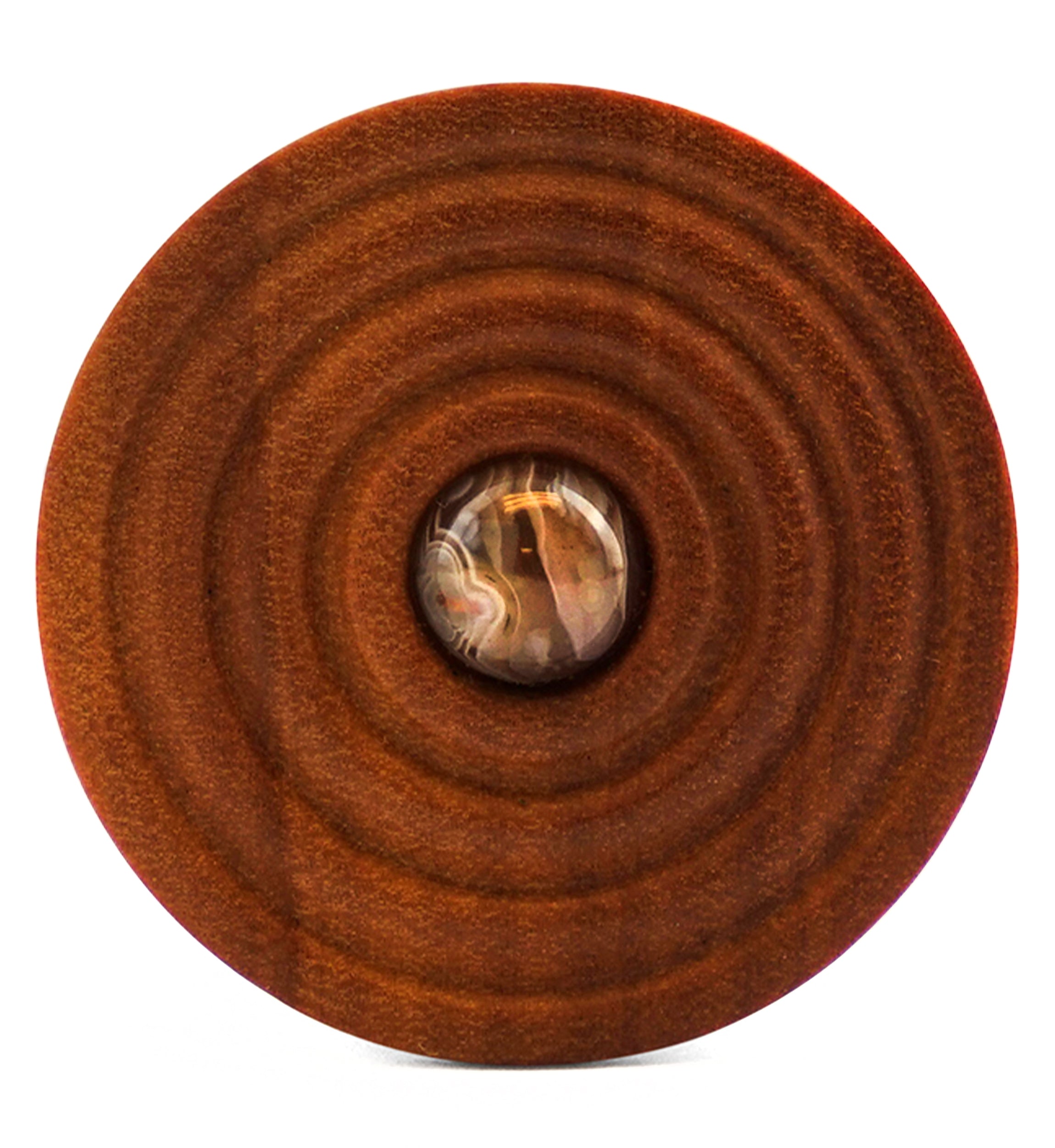 Ecliptic Saba Wood Plugs With Agate Inlay