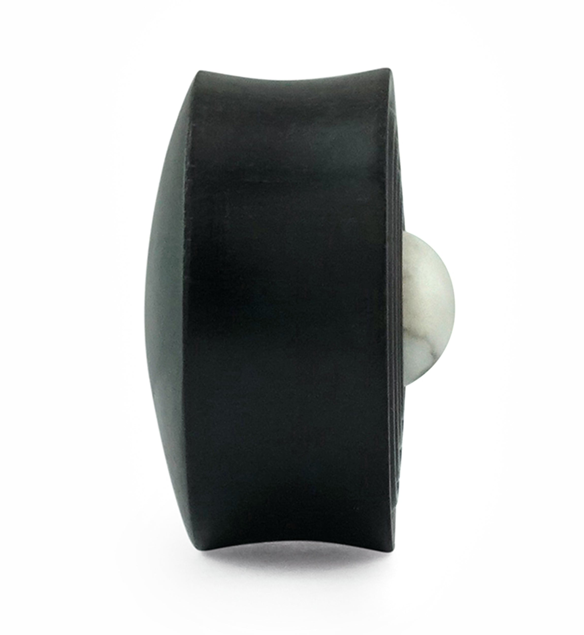 Ecliptic White Howlite Stone Areng Wood Double Flare Plugs