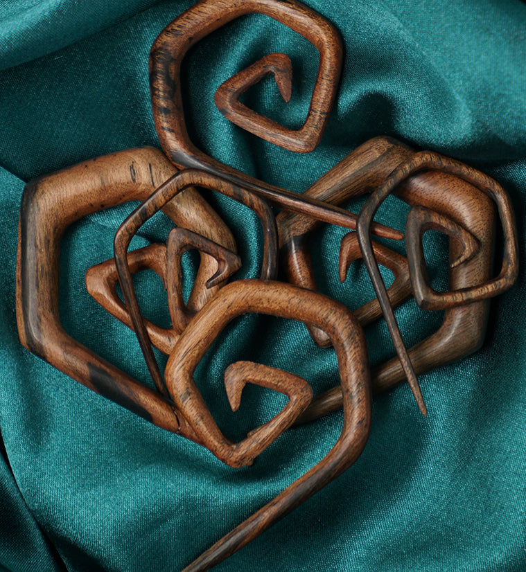 Straight Edge Wooden Spirals