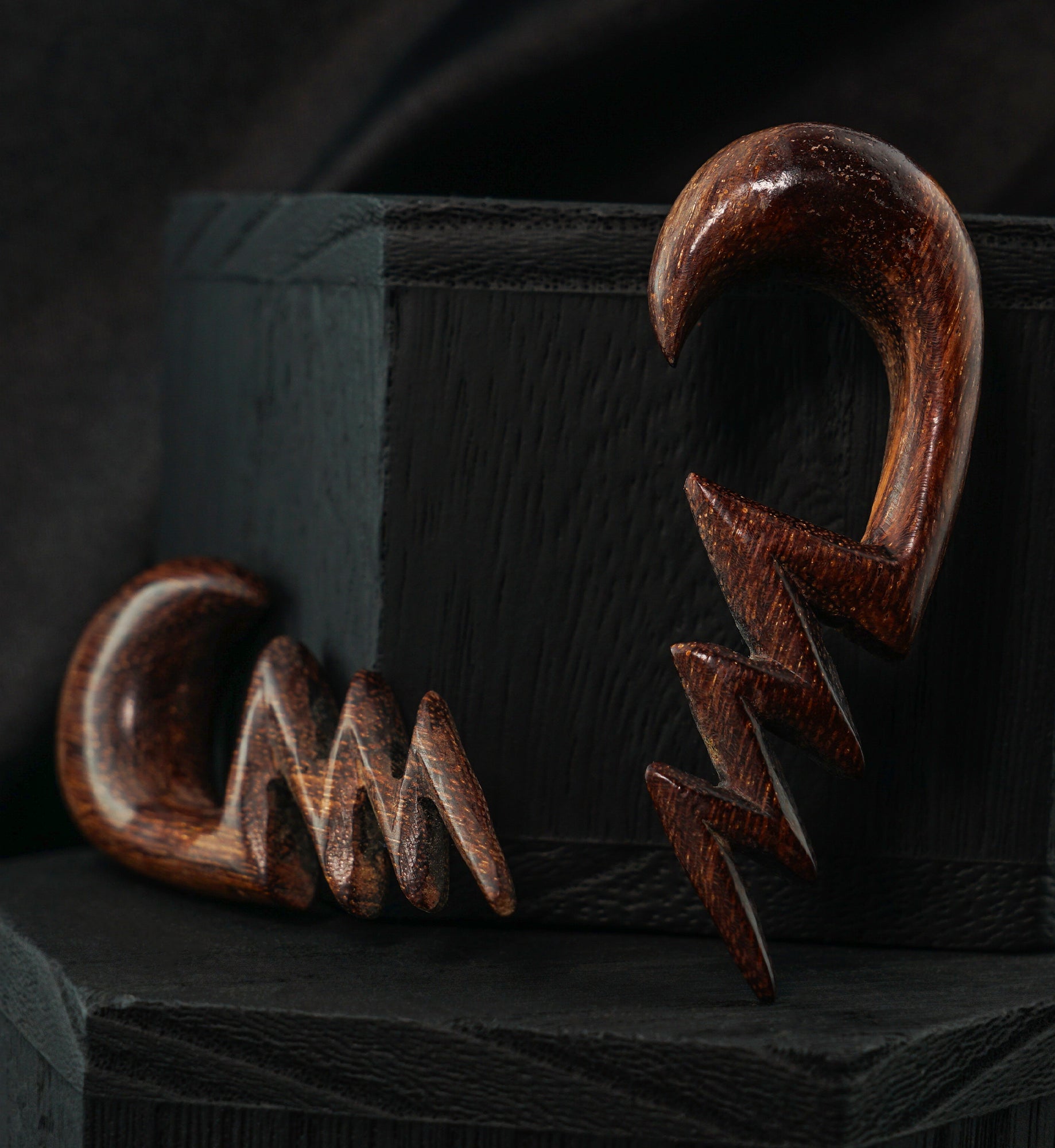 Electric Dark Tamarind Wooden Spiral Hangers