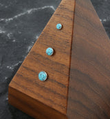 Faceted Faux Turquoise Stone Titanium Threadless Top