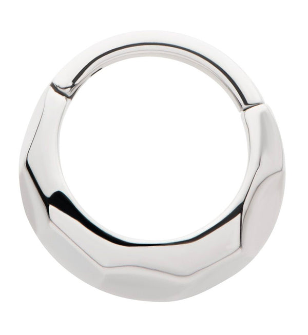 Faceted Stainless Steel Hinged Segment Ring