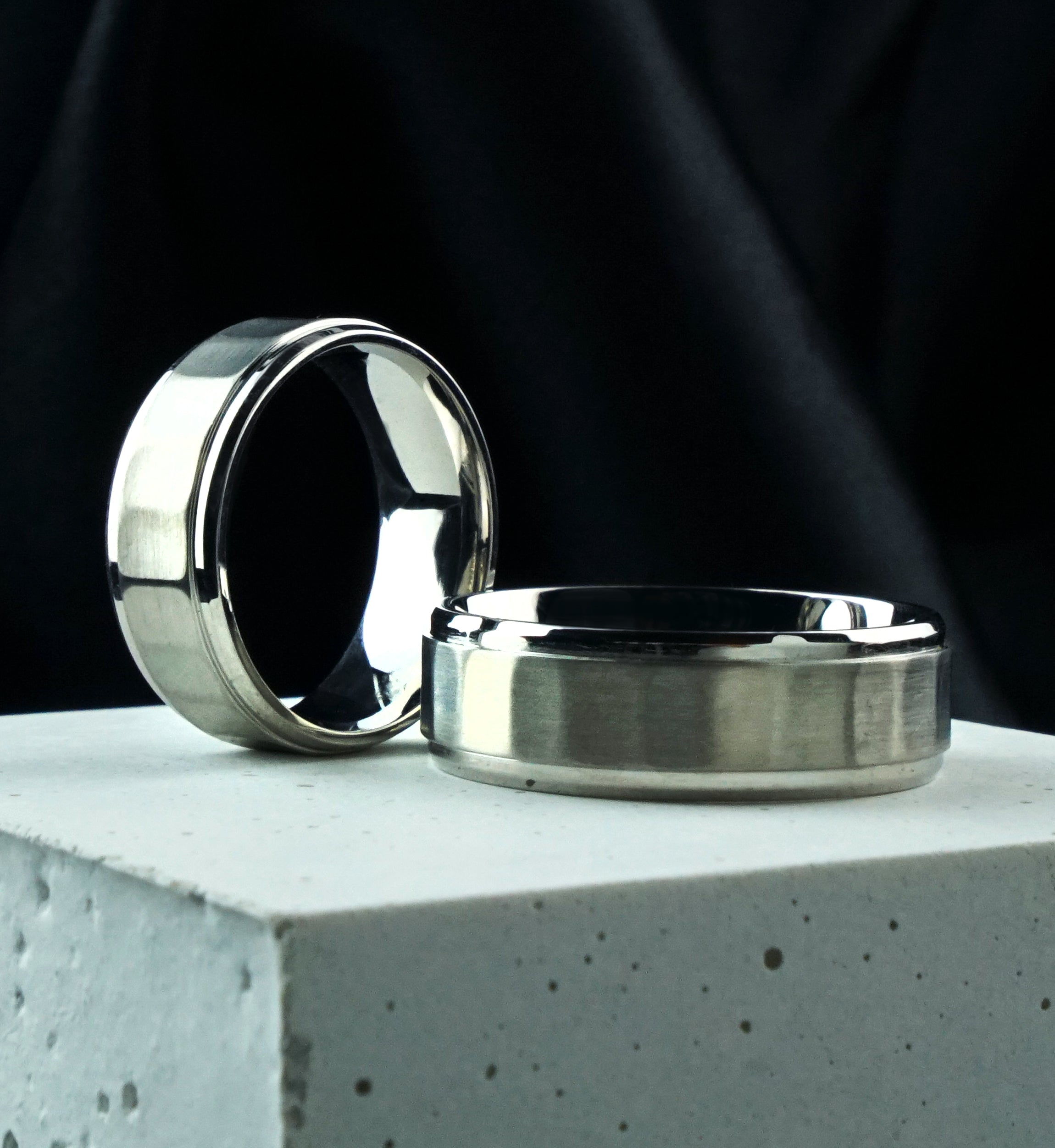 Faceted Stainless Steel Ring