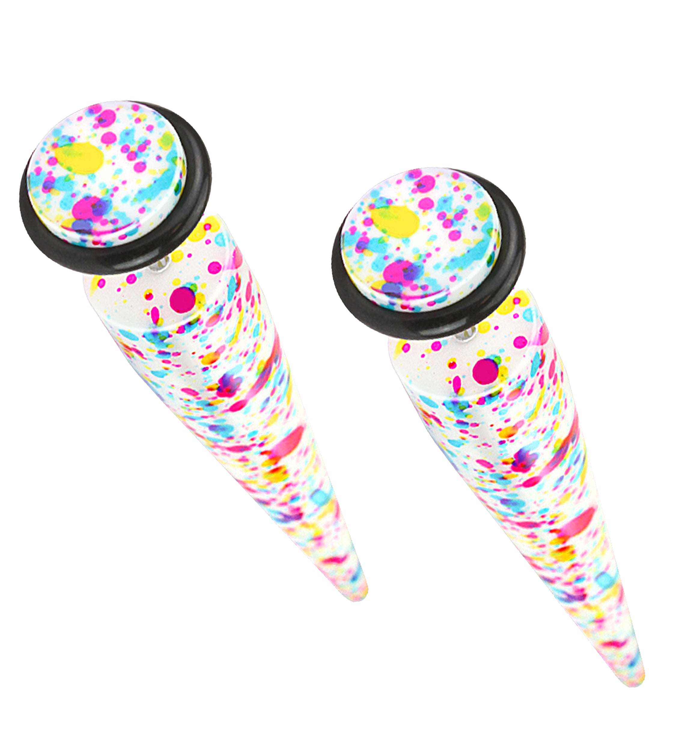 Fake Gauge Jawbreaker Taper Earrings