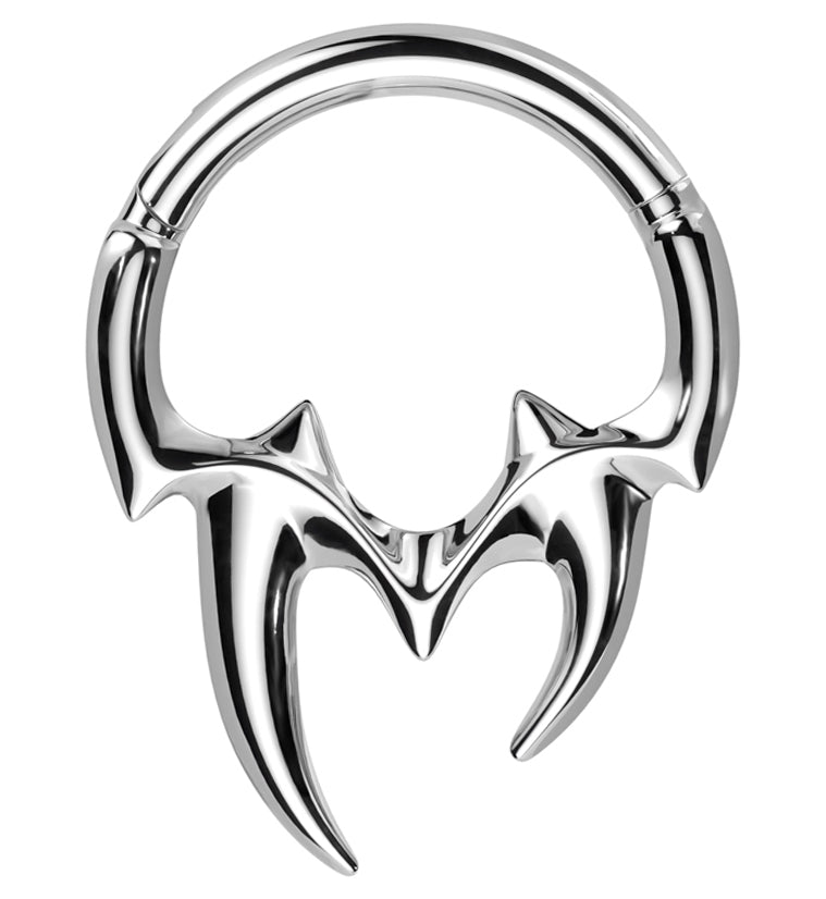 Fangs Stainless Steel Hinged Segment Ring