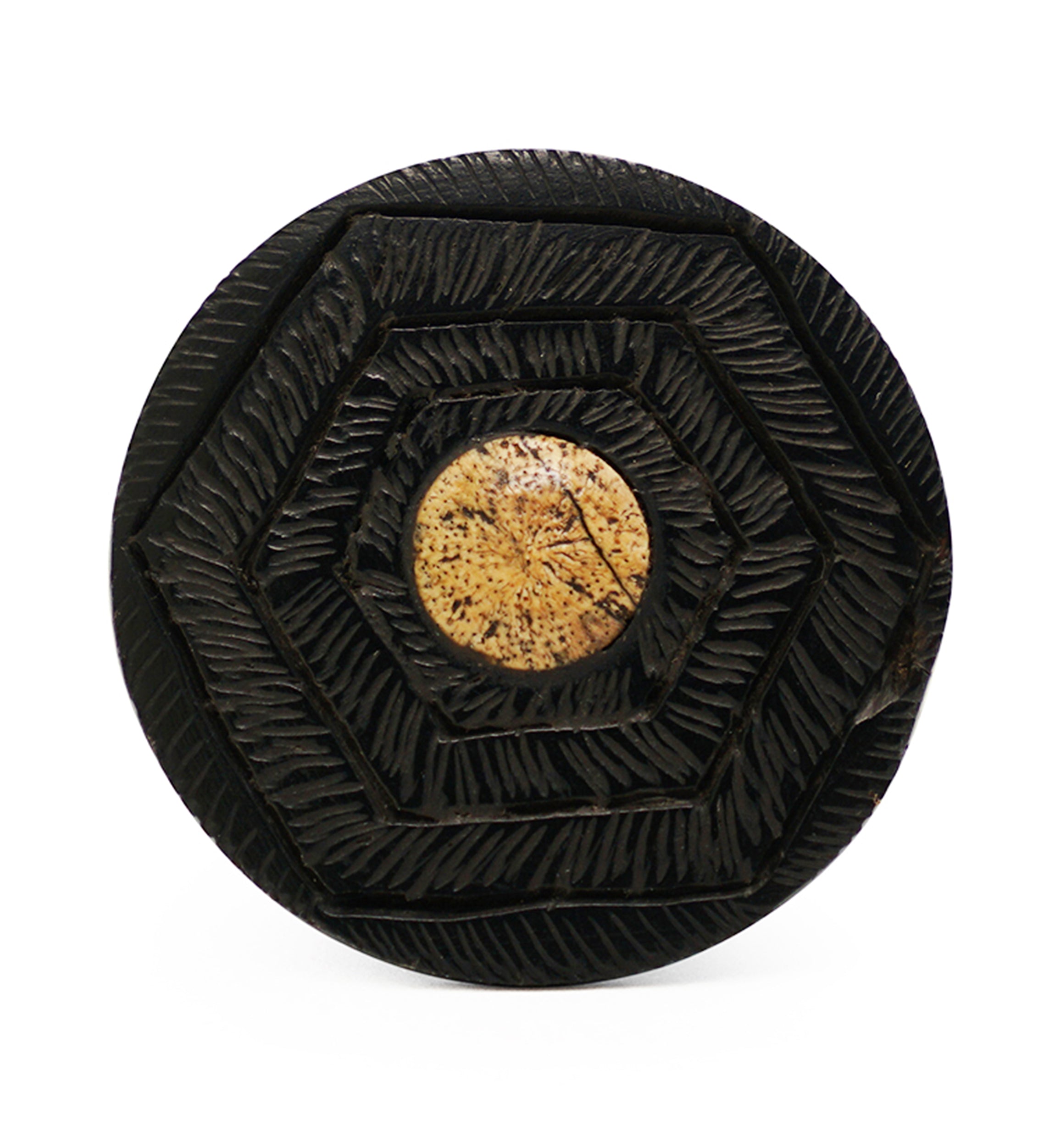 Feathered Geo Areng Wood With Tamarind Wood Inlay Mayan Flare Plugs