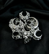 Filigree Clear CZ Stainless Steel Saddles