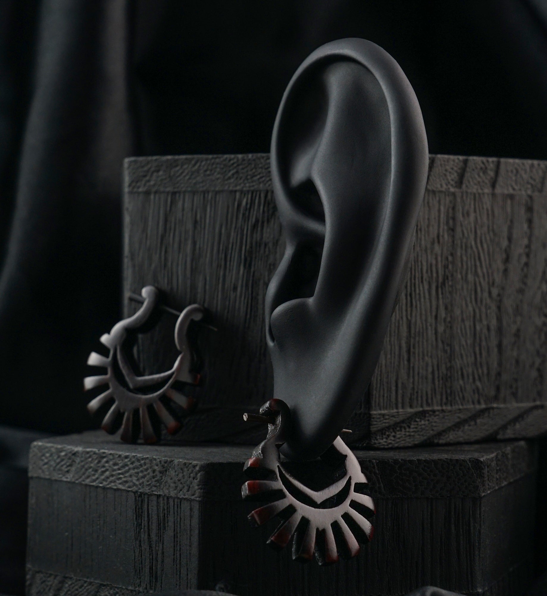 Flare Hoop Narra Wood Earrings