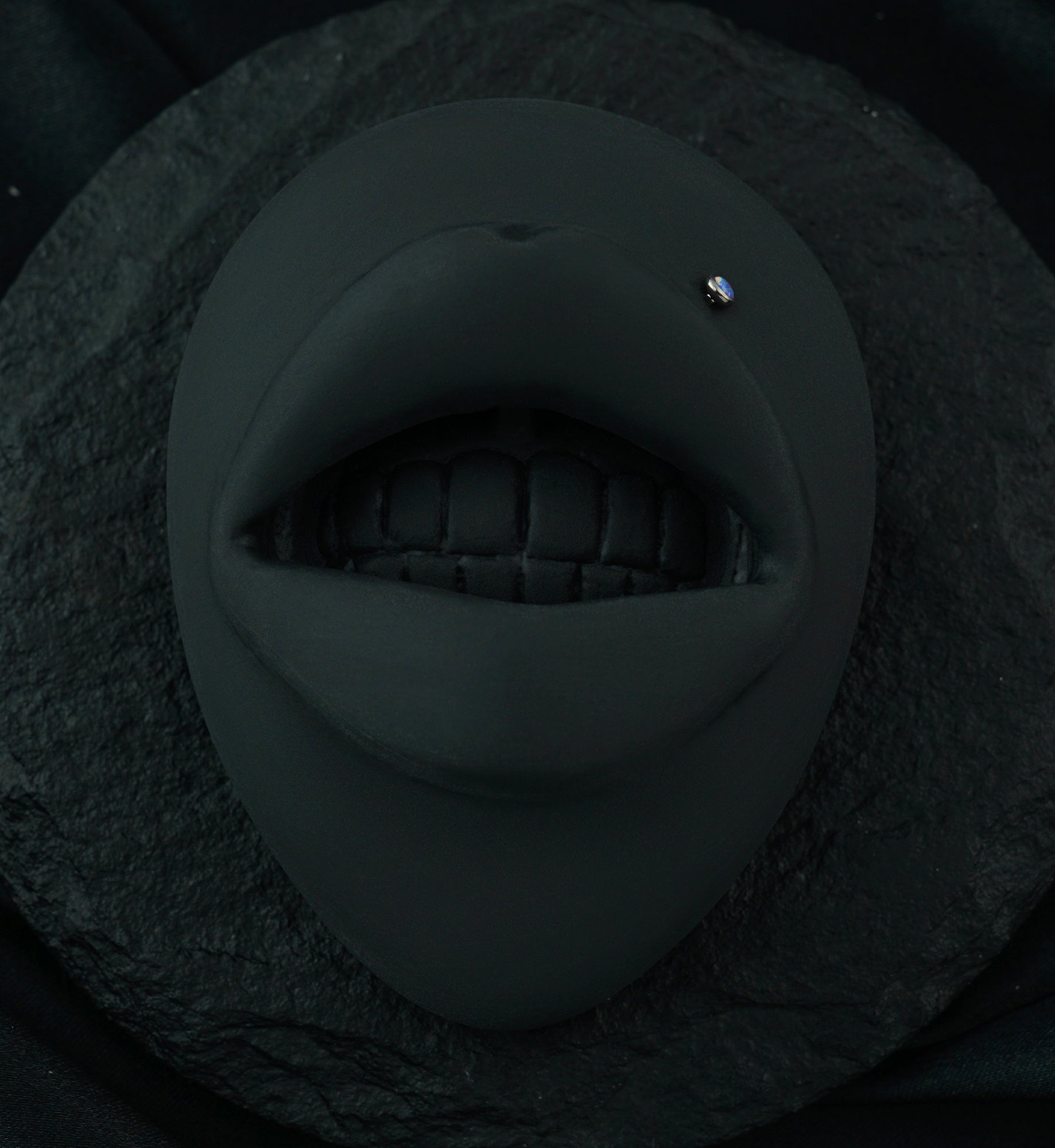 Flat Purple Opalite Titanium Threadless Labret