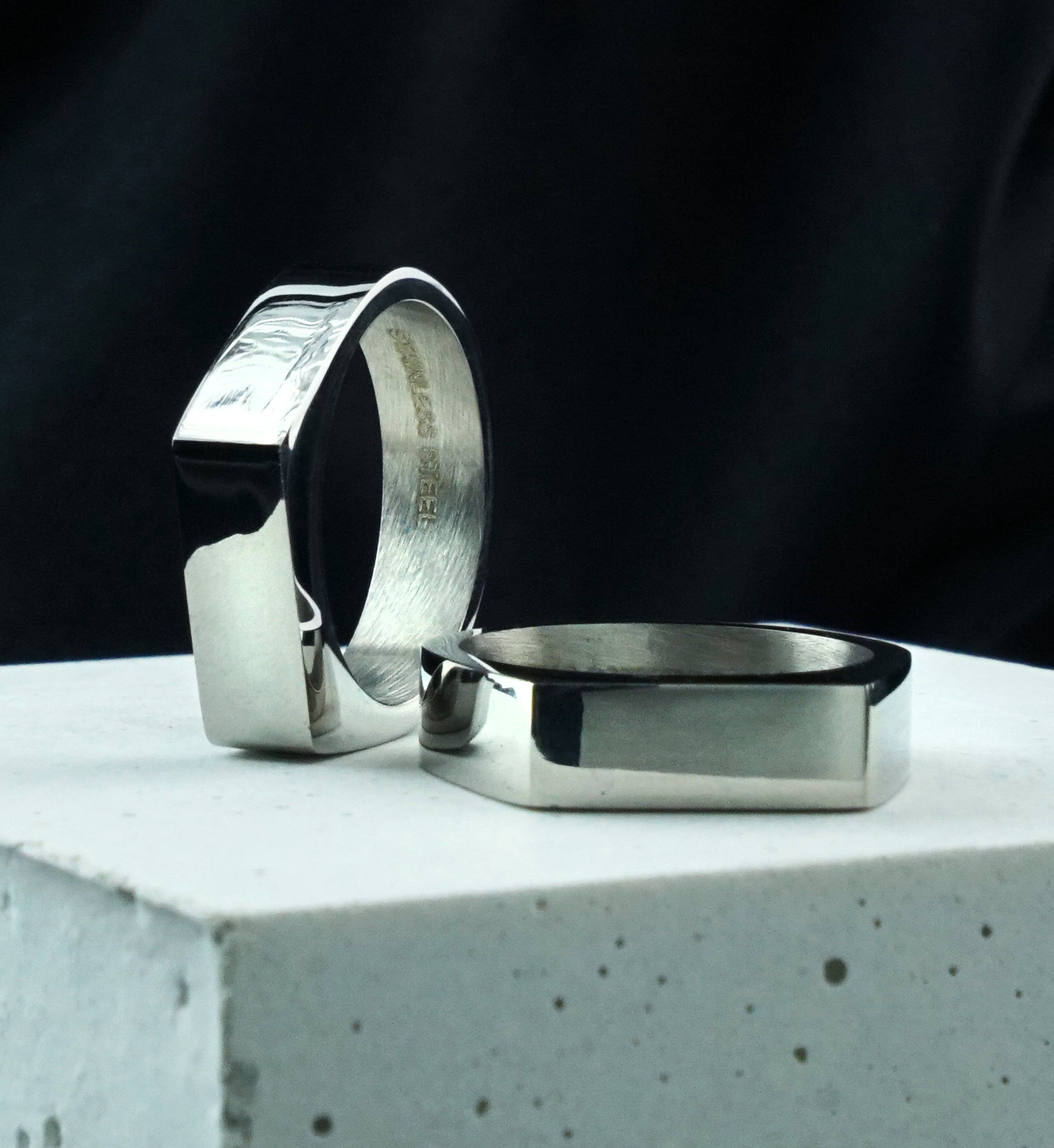 Flat Top Stainless Steel Ring