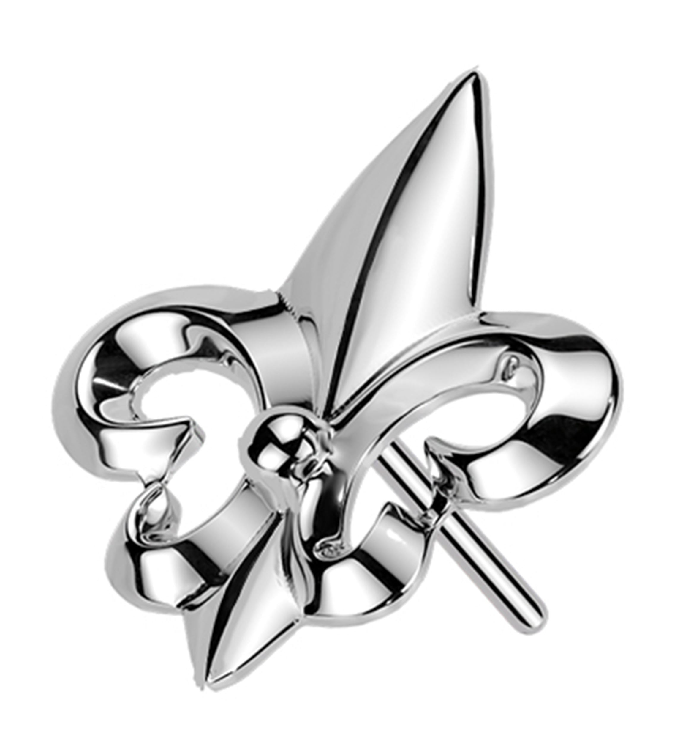 Fleur De Lis Titanium Threadless Top