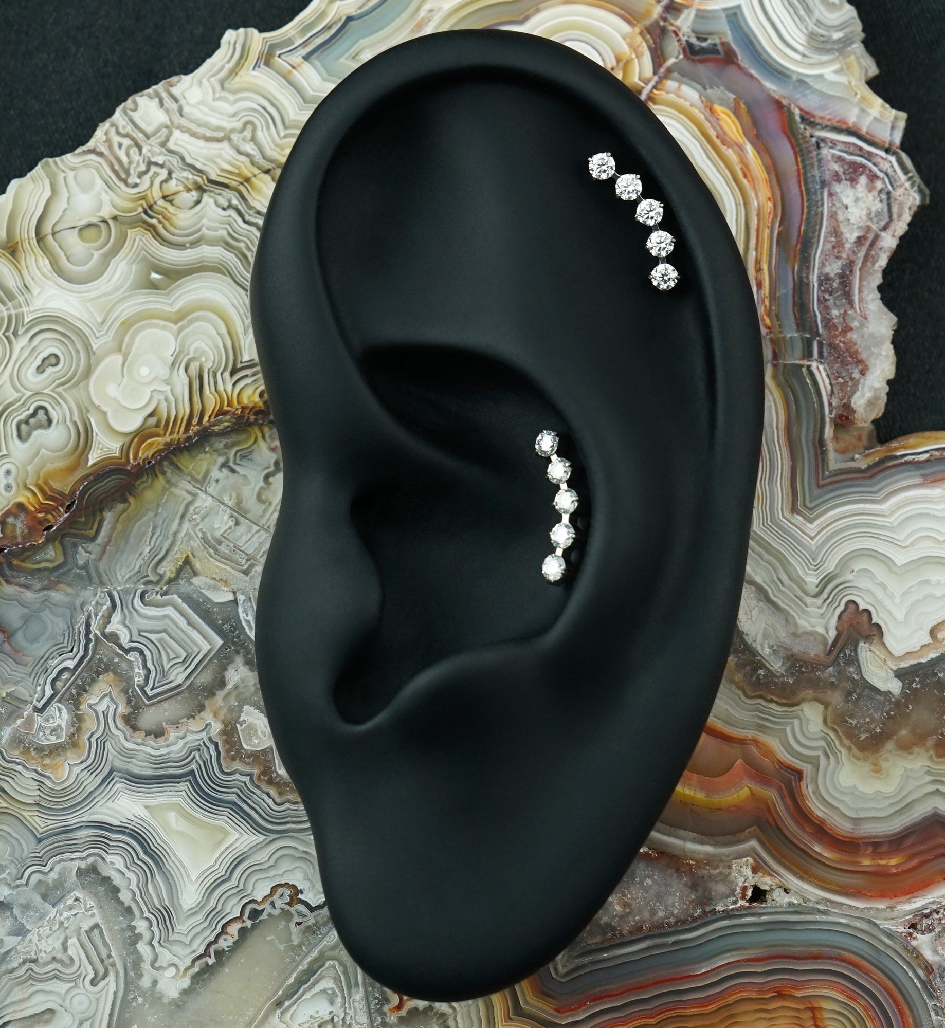 Flex Moissanite Gem Titanium Threadless Top