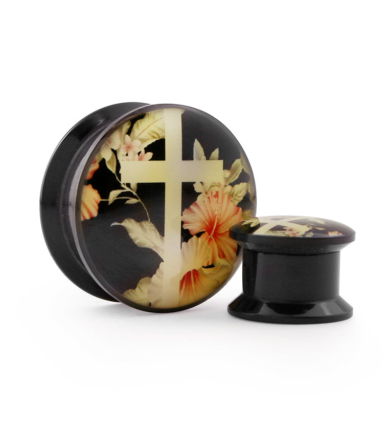 Floral Cross Plugs