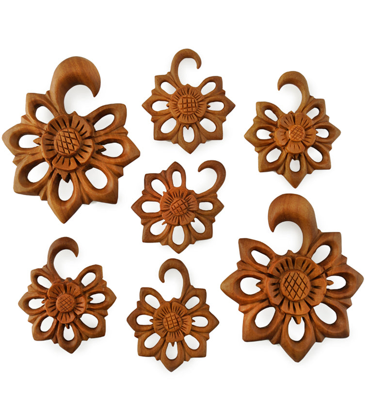 Saba Wood Blooming Flower Hanger Plugs