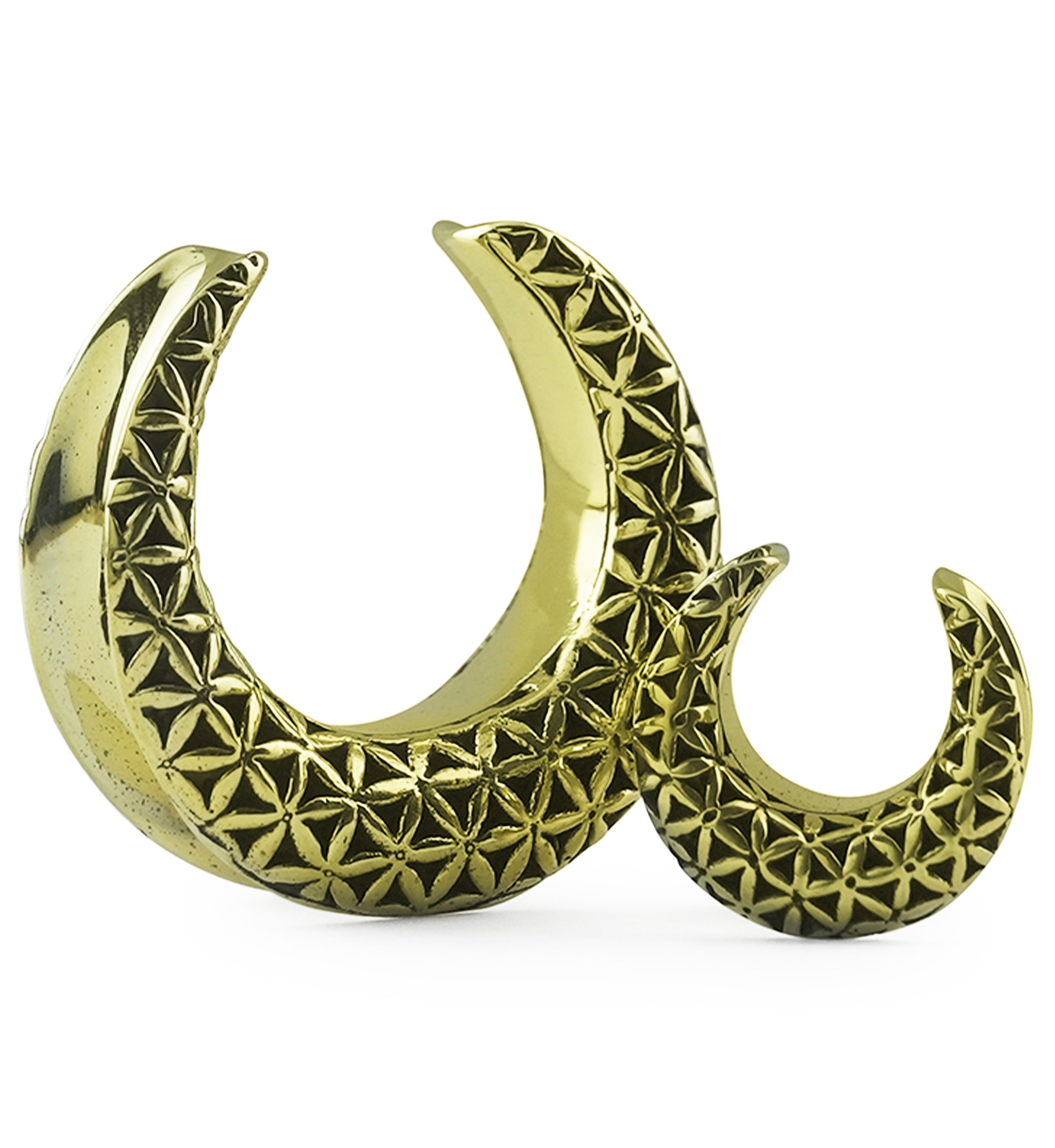 Flower of Life Brass Saddles