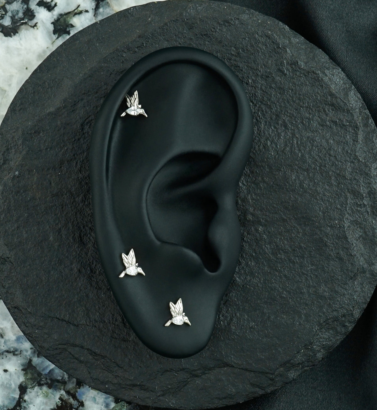Flying Bird CZ Titanium Threadless Top