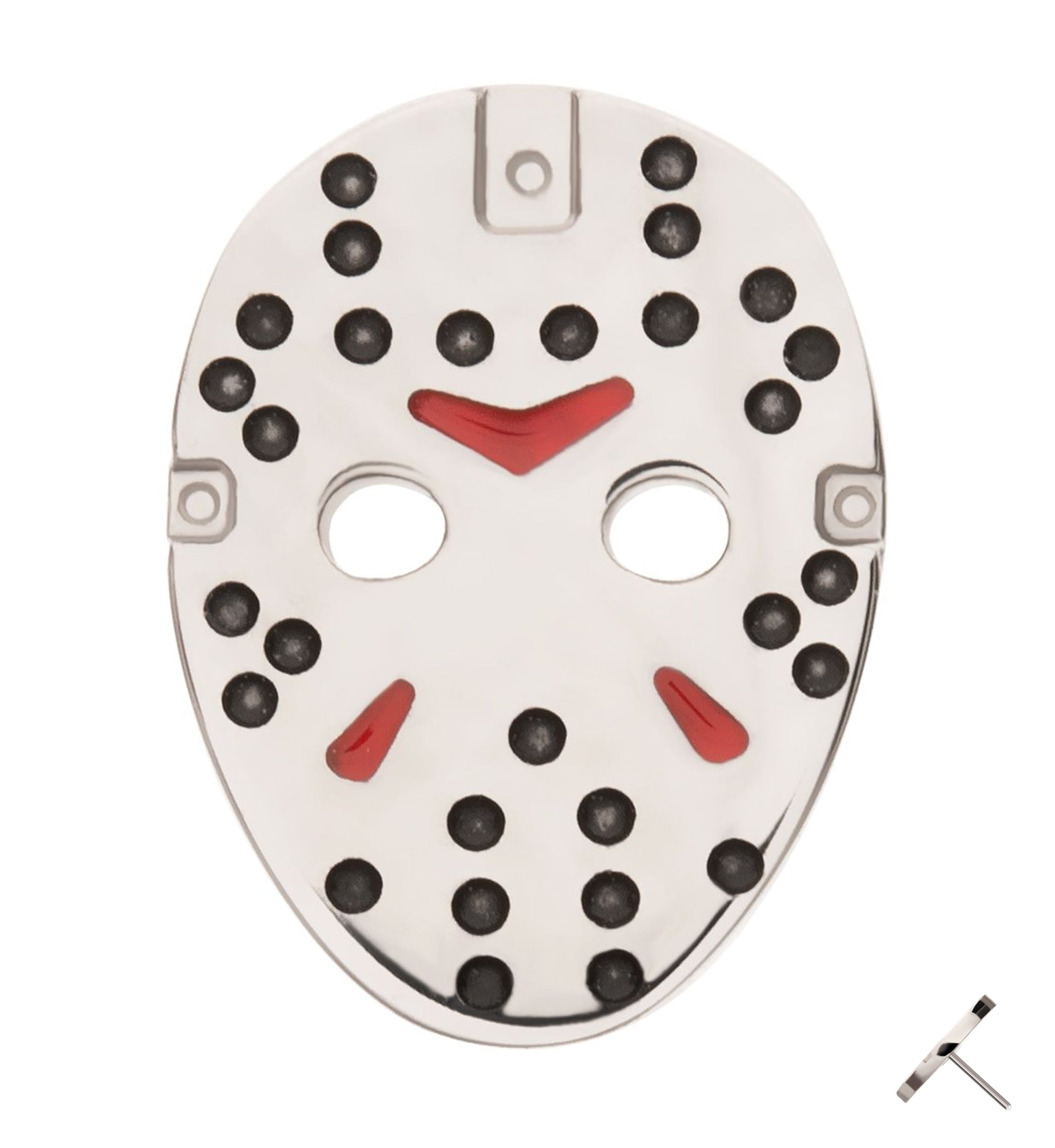 Friday The 13th Jason Mask Titanium Threadless Top