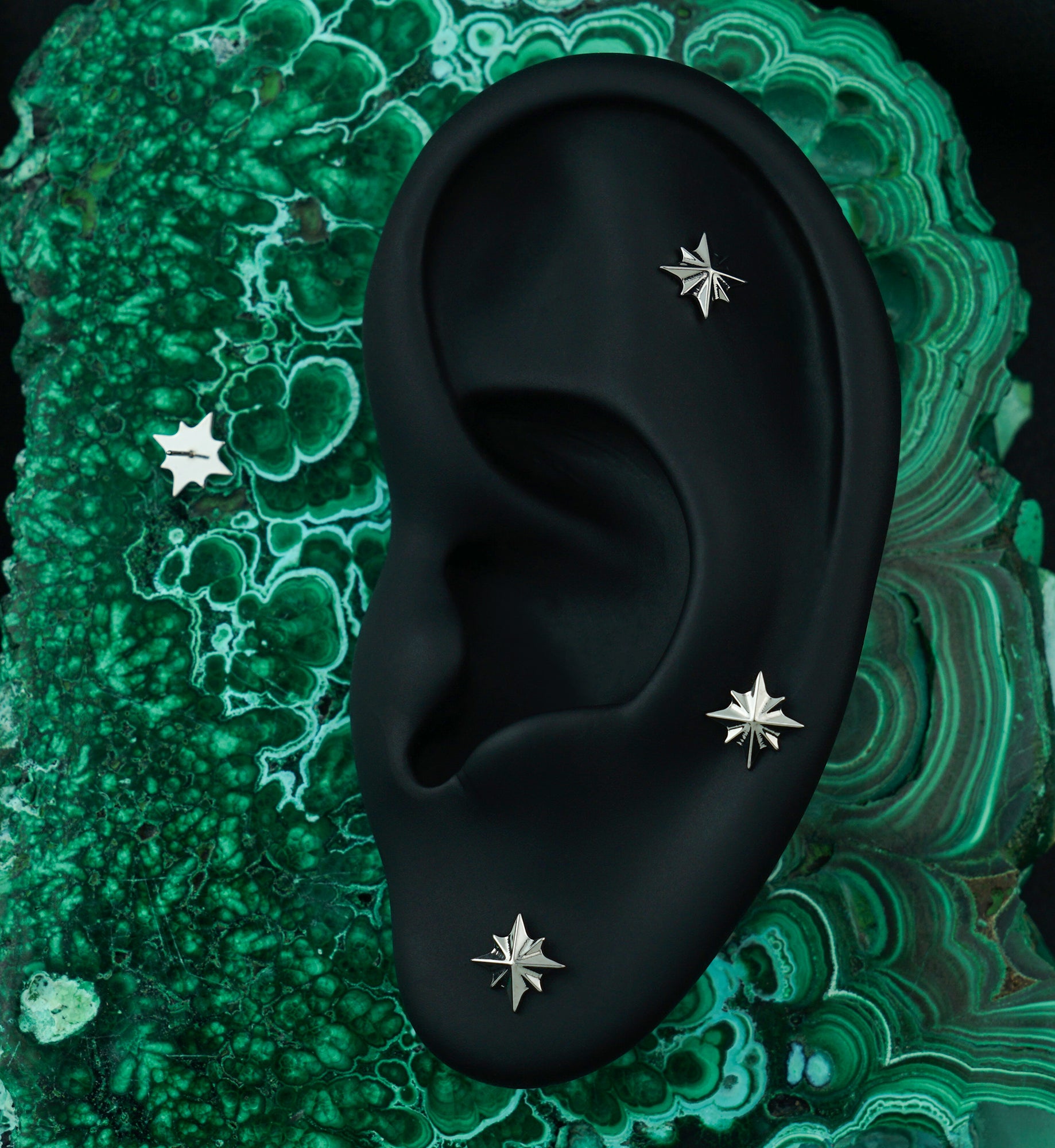 Geo North Star Titanium Threadless Top