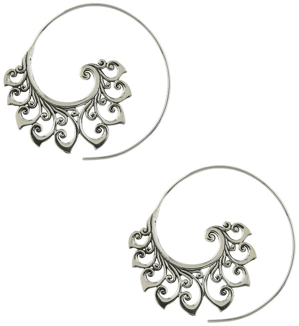 Gild White Brass Hoop Earrings/Hangers