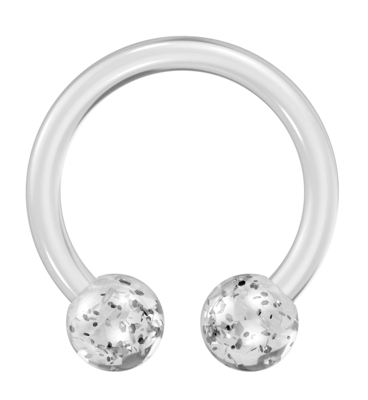 Glitter Clear Bioflex Circular Barbell
