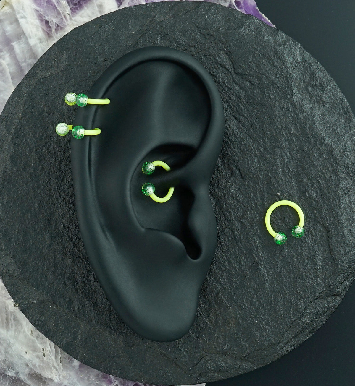 Glitter Green Bioflex Circular Barbell