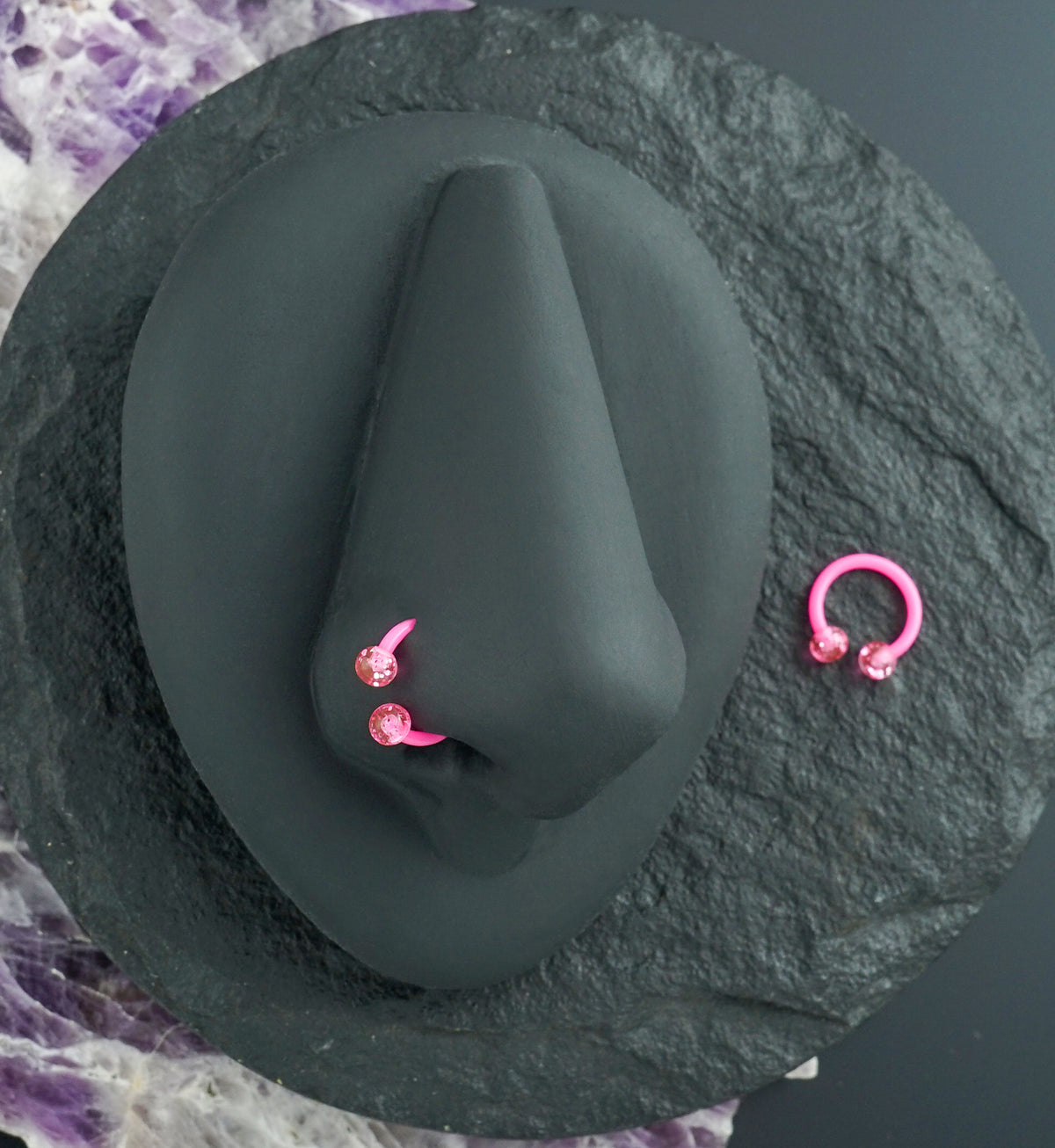 Glitter Pink Bioflex Circular Barbell