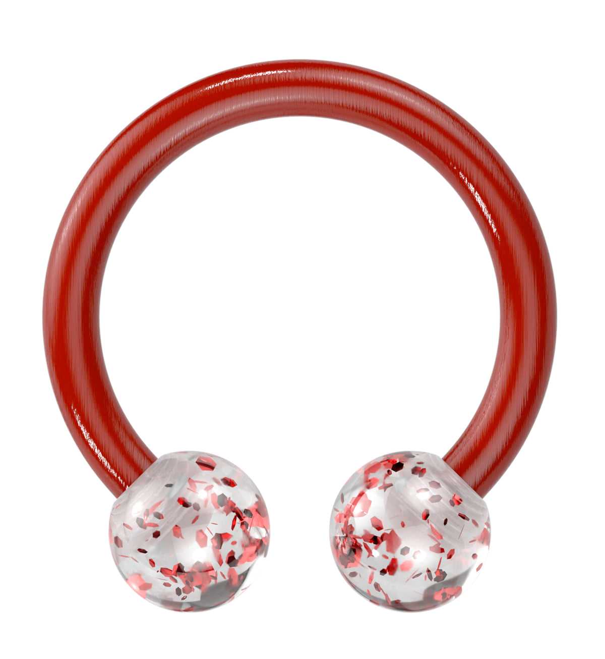 Glitter Red Bioflex Circular Barbell