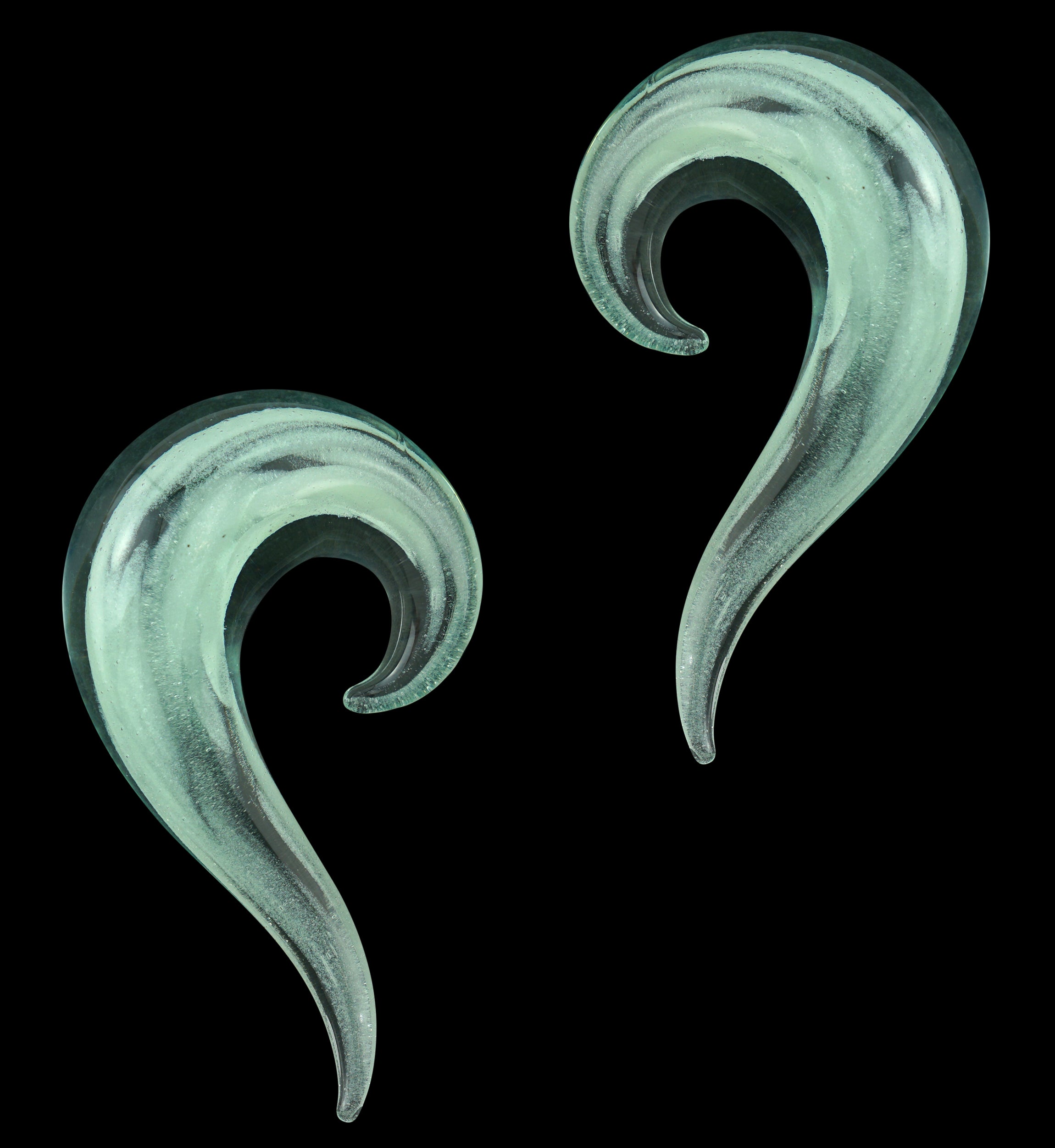 Glow In The Dark Blue Glass Hook Plugs