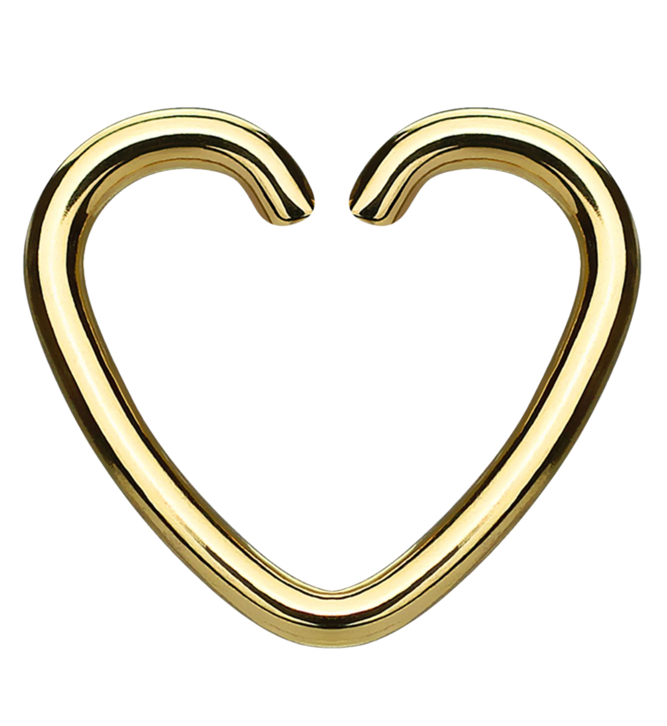 Gold Heart Daith Cartilage Stainless Steel Earring