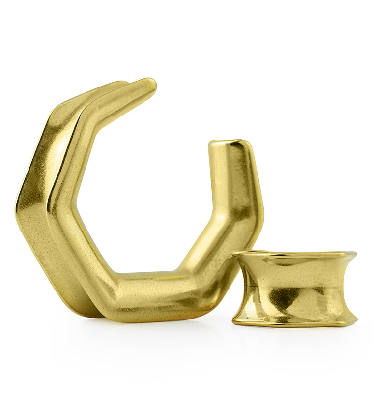 Gold PVD Hex Saddles