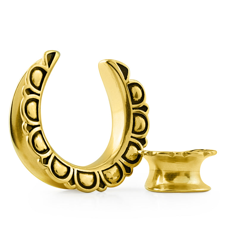 Gold PVD Petal Saddles