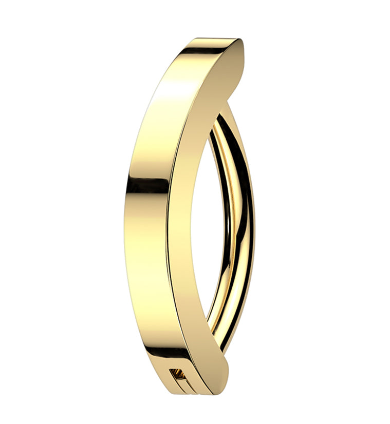 Gold PVD Bar Hinged Titanium Rook Clicker