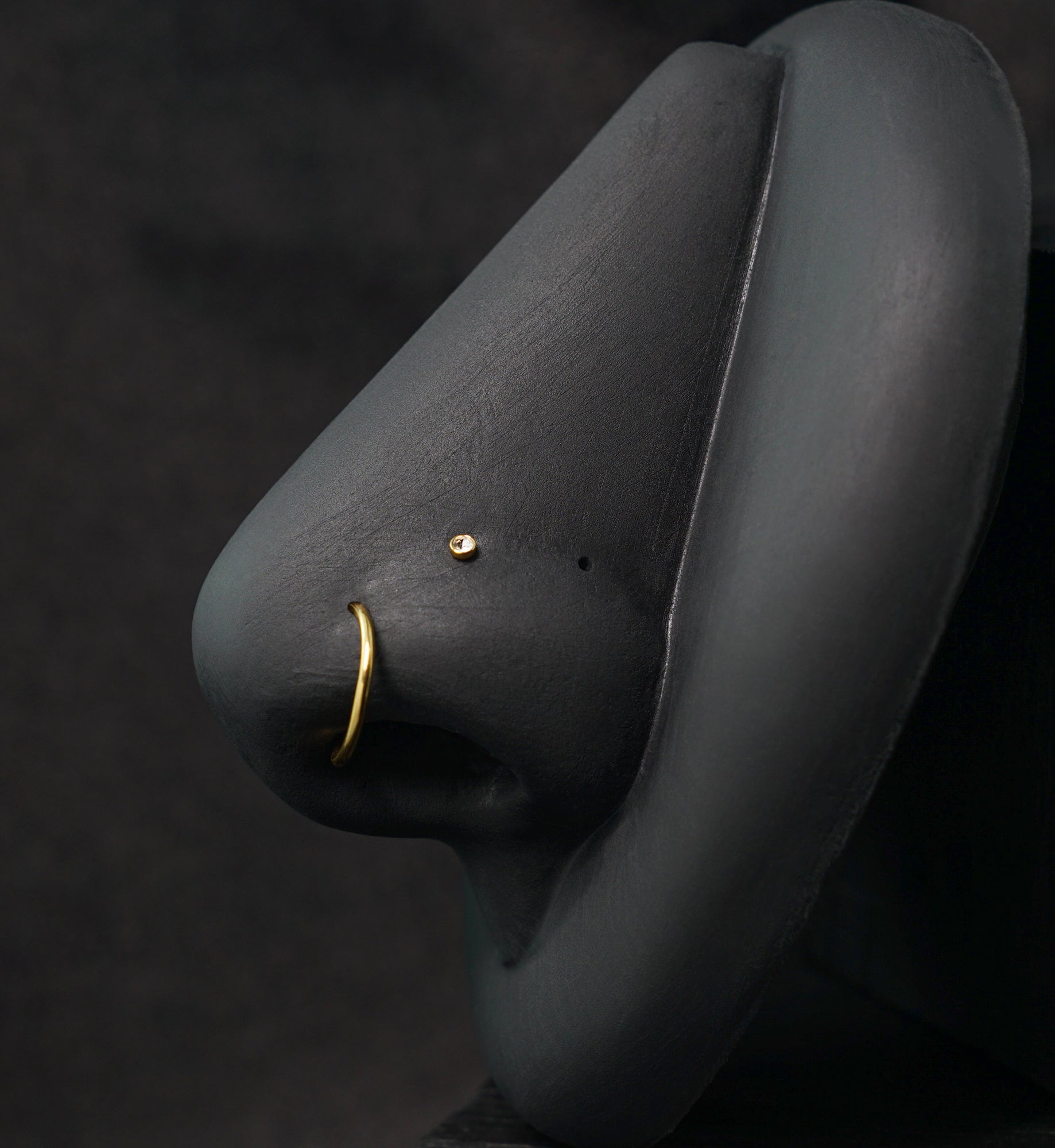 Gold PVD Bezel Clear CZ Stainless Steel L Bend/Stud/Hoop Variety Pack (6 Pack)