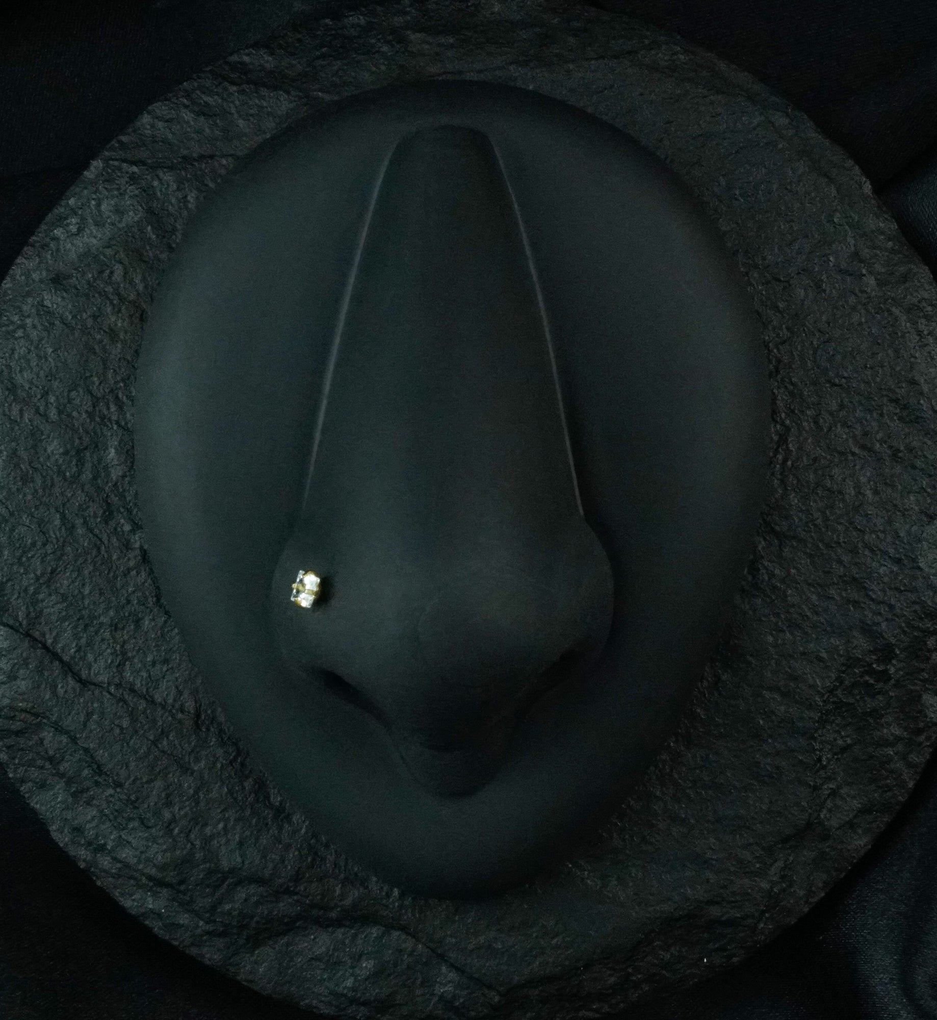 Gold PVD Square CZ Stainless Steel Nose Screw