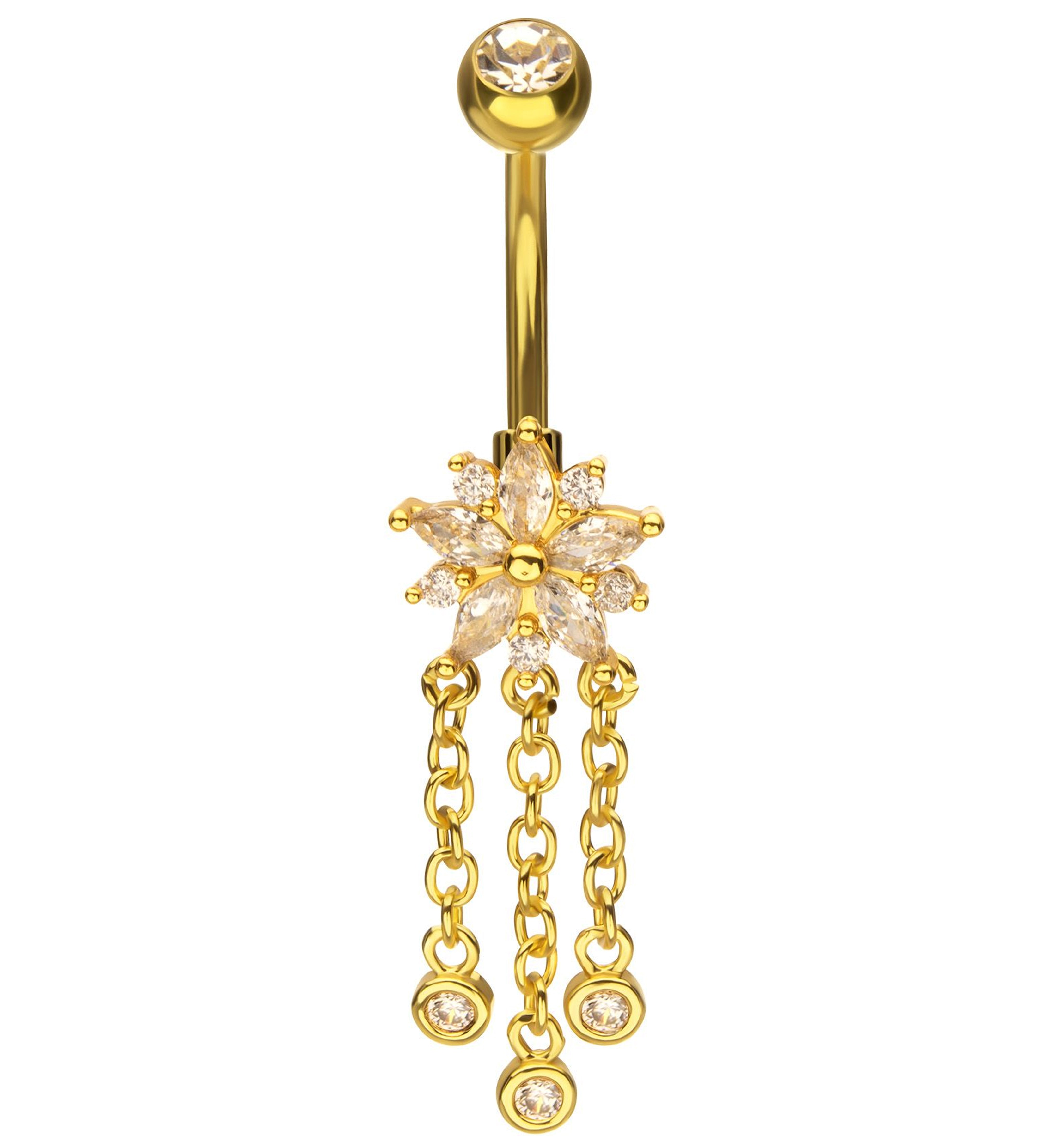 Belly Button Rings Dangle Diamonds