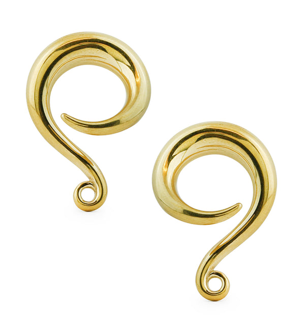 Gold PVD Hook Hanger Stainless Steel Ear Weights