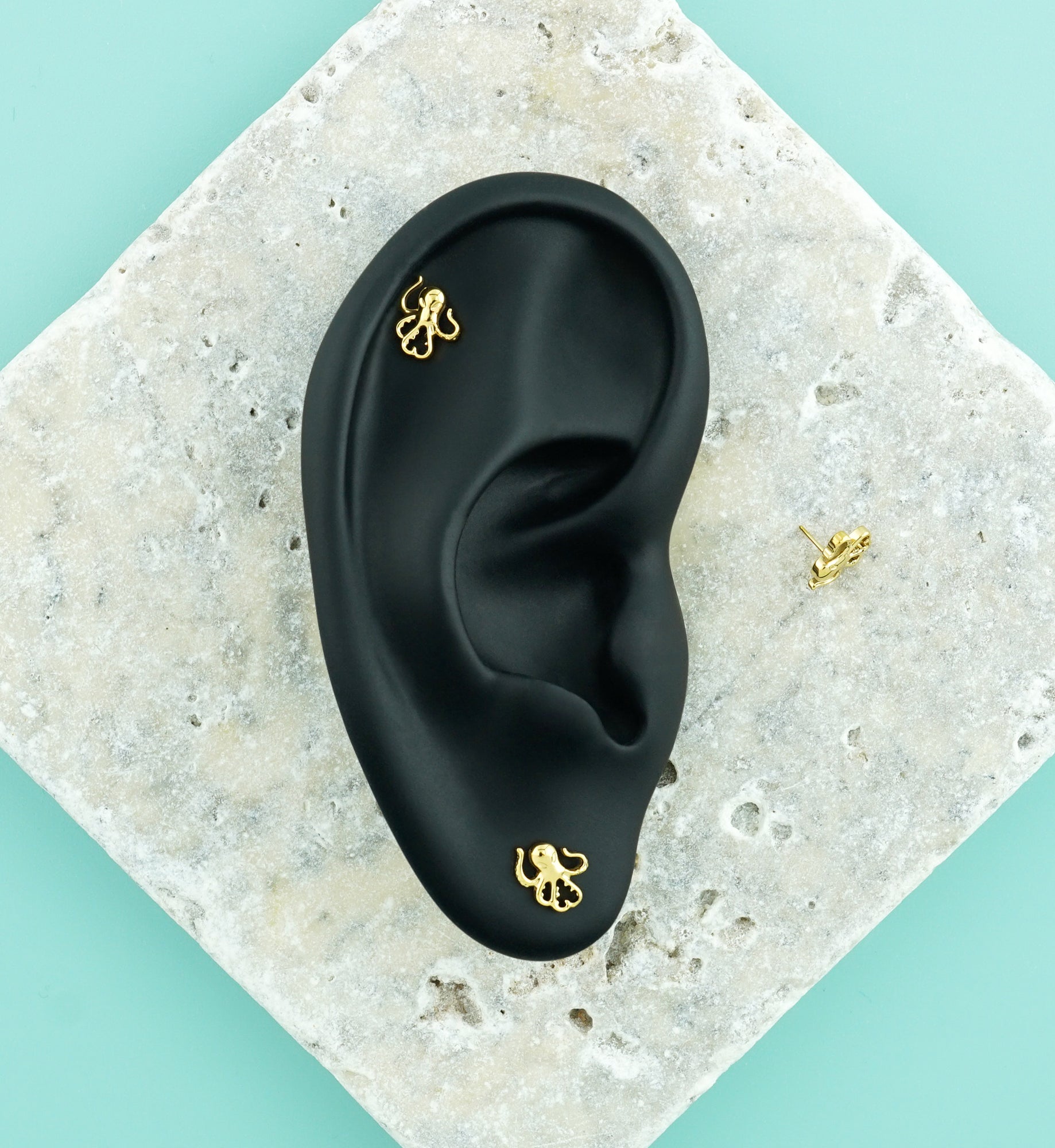 Gold PVD Kraken Titanium Threadless Top