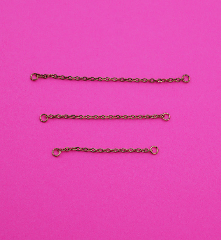 Gold PVD Rolo Titanium Connector Chain