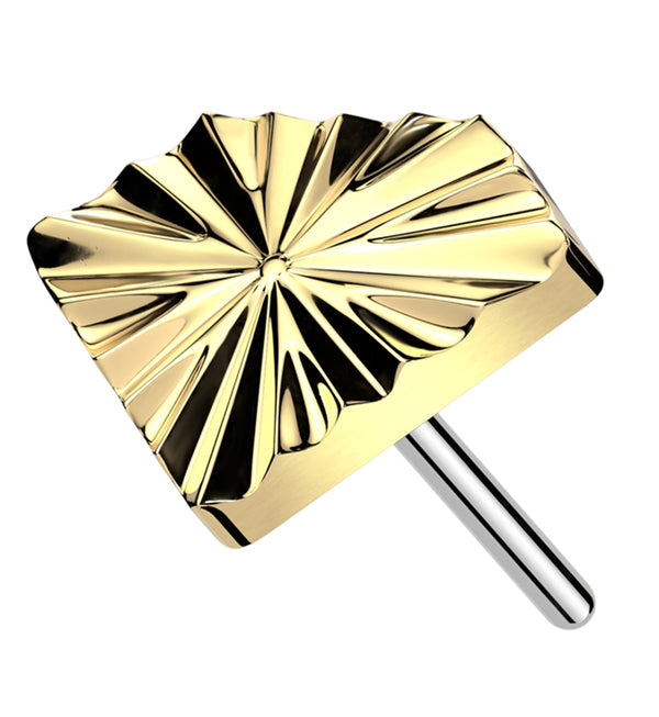 Gold PVD Score Diamond Titanium Threadless Top