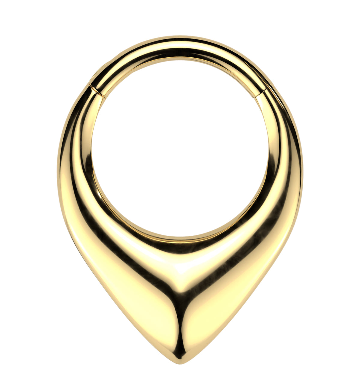 Gold PVD Solid Point Stainless Steel Hinged Segment Ring by Urban Body Jewelry