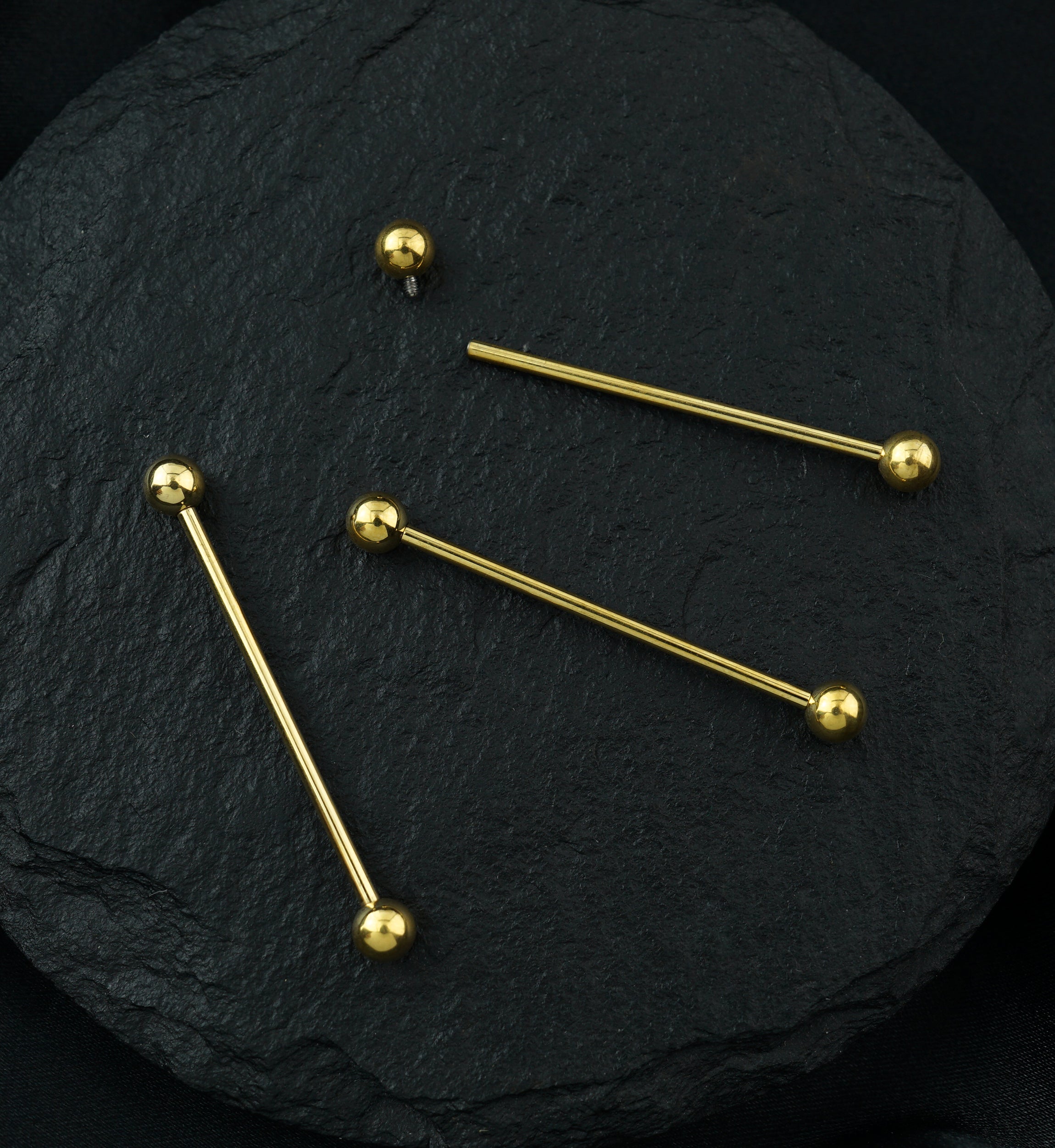 Gold PVD Titanium Barbell
