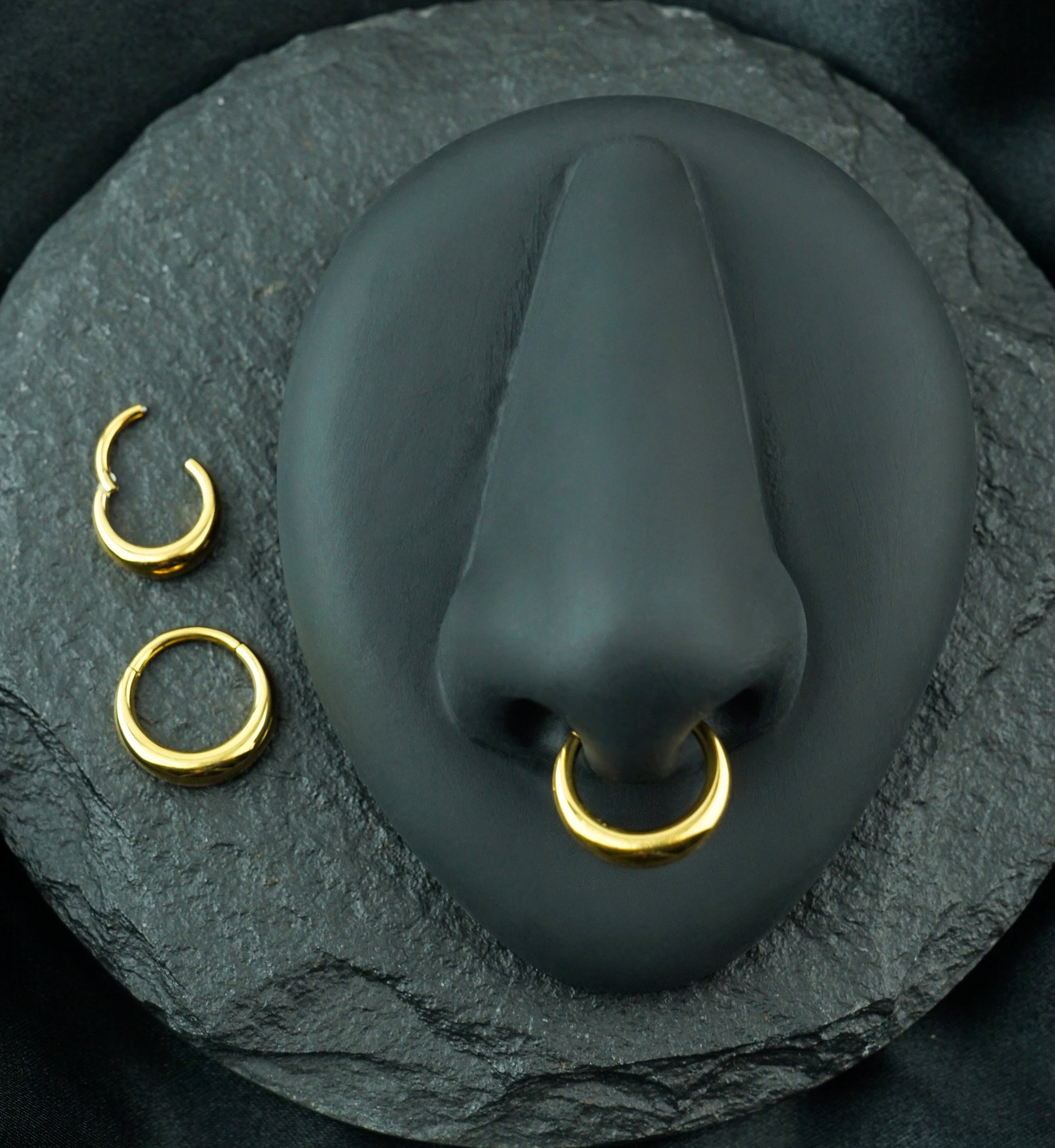 Gold PVD Vast Titanium Hinged Segment Ring