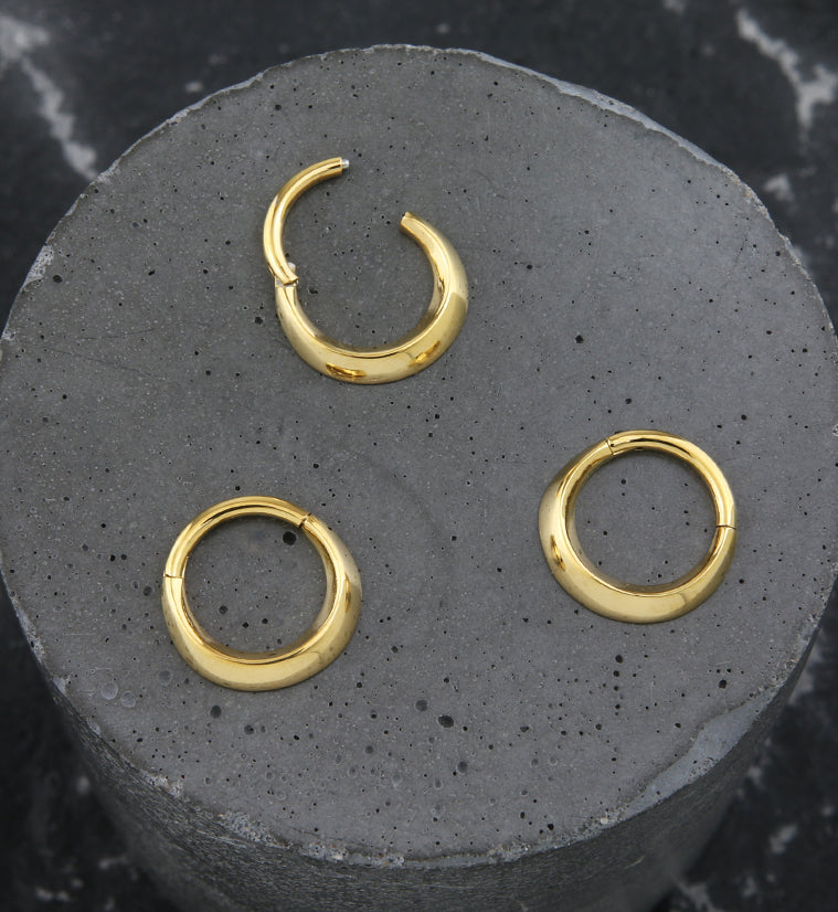 Gold PVD Vault Stainless Steel Hinged Segment Ring