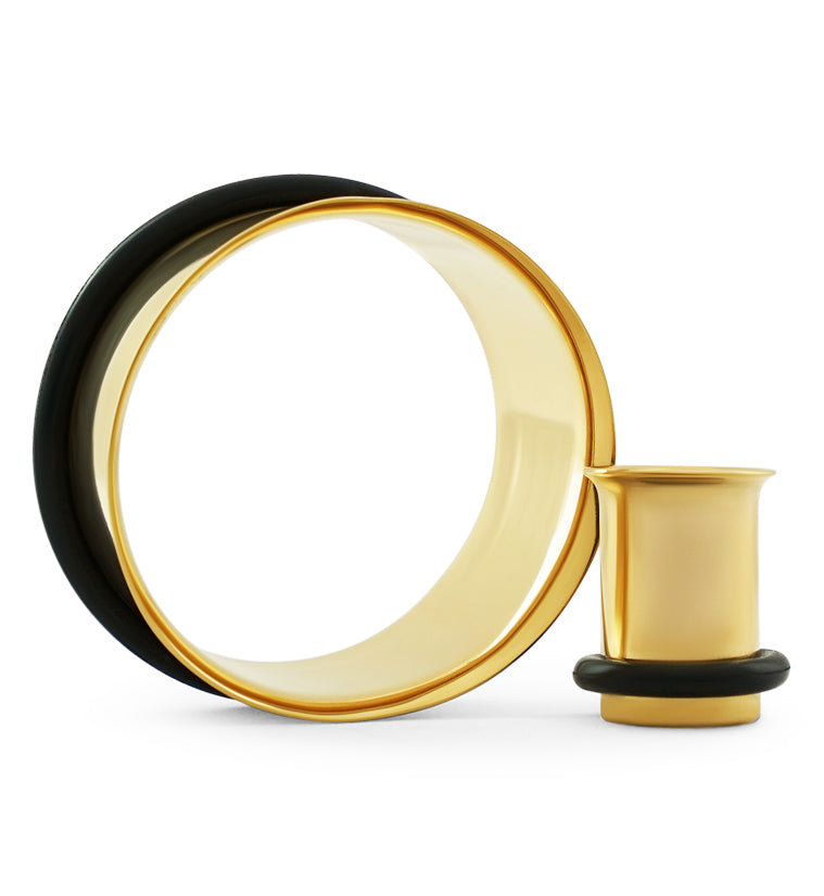 Gold PVD Single Flare Tunnels