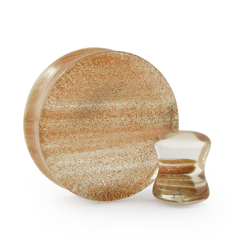 Golden Glitz Glass Plugs