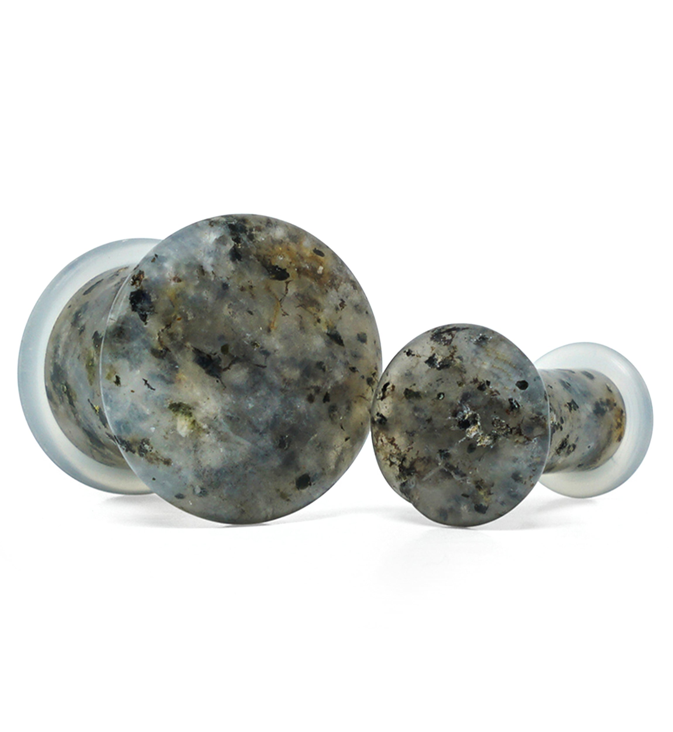 Grass Quartz Stone Plugs - Single Flare